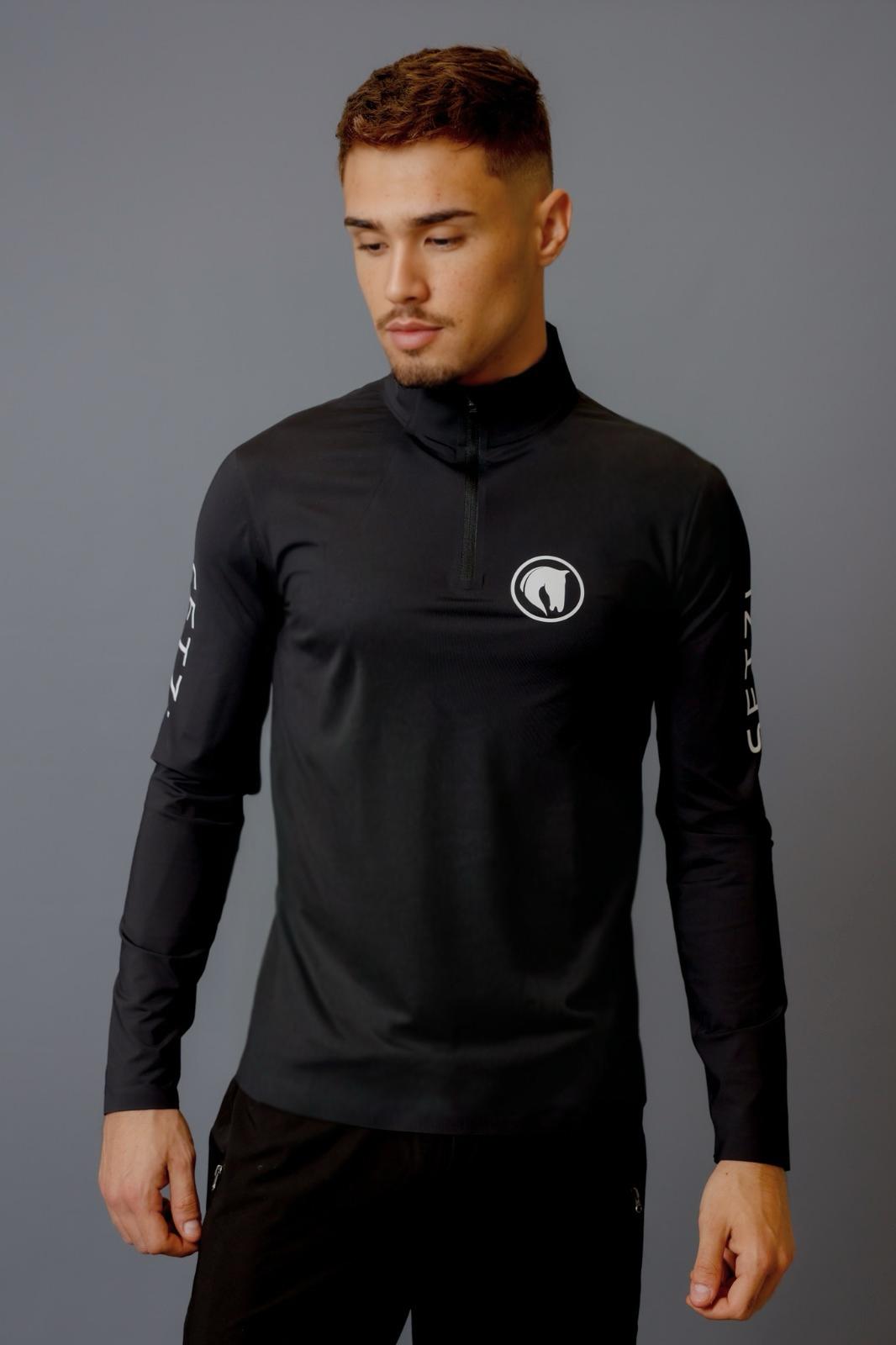 BLACK TECHNICAL T-SHIRT FOR MEN