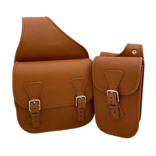 Leather saddle online bags